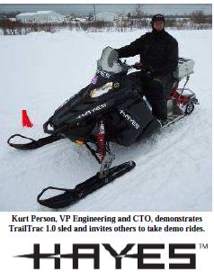 HB Performance Systems Introduces Trail Trac 1.0 at 2011 SAE Clean Snowmobile Challenge