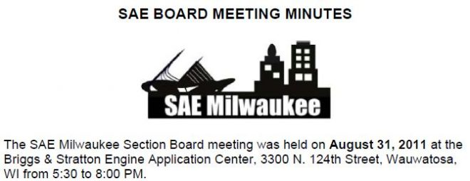 August 2011 Board Meeting Minutes