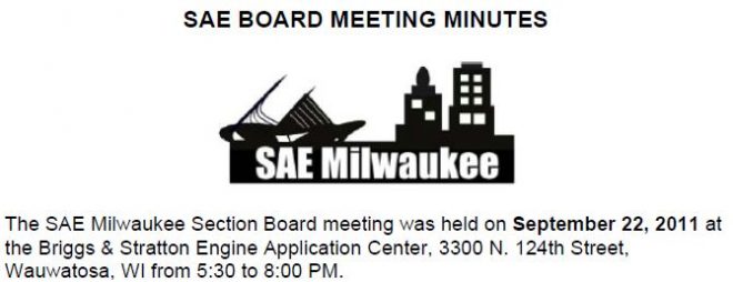September 2011 Board Meeting Minutes