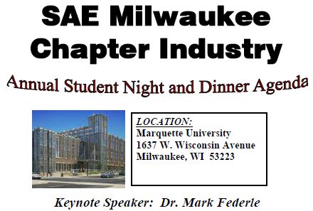 November 2011 Newsletter – Student Night at Marquette