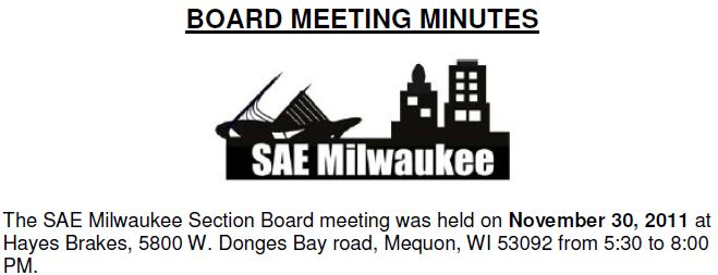 November 2011 Board Meeting Minutes
