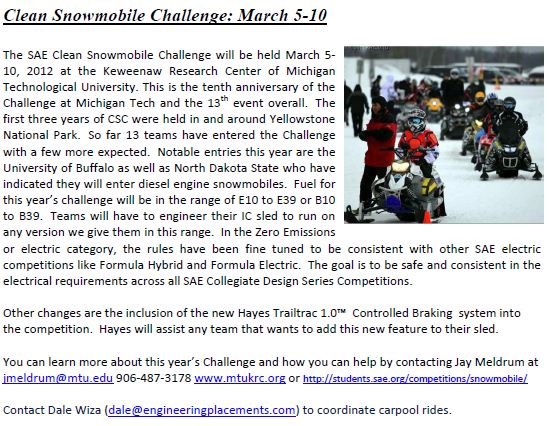 2012 Clean Snowmobile Challenge