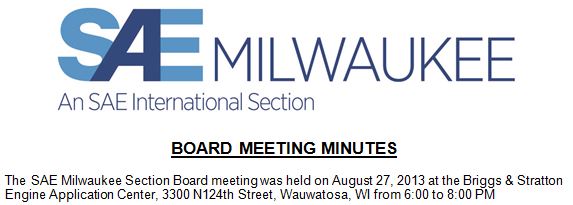 August 2013 Board Meeting Minutes