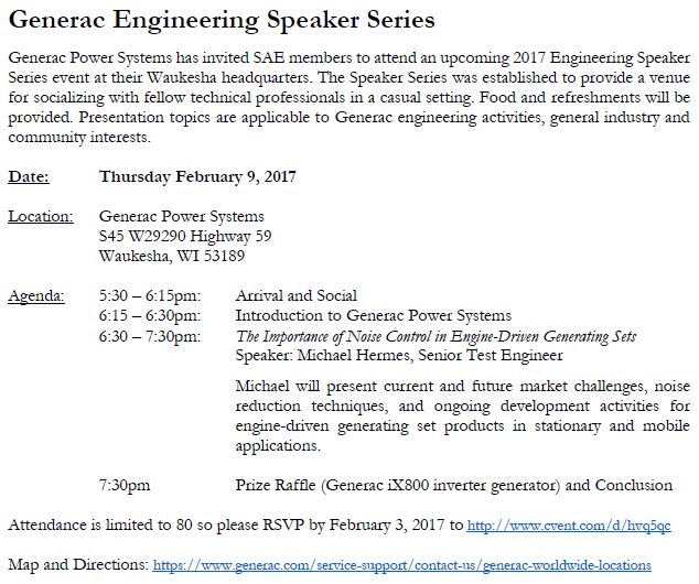 Generac Engineering Speaker Series